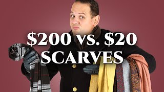 20 vs 200 Scarves  Style Hallmarks of a Quality Mens Scarf [upl. by Egap473]