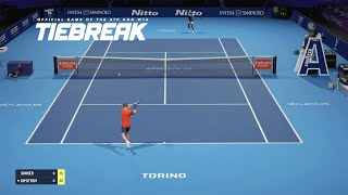 TIEBREAK  Jannik Sinner Vs Grigor Dimitrov I Nitto ATP Finals I TIEBREAKER PS5 [upl. by Cogn]