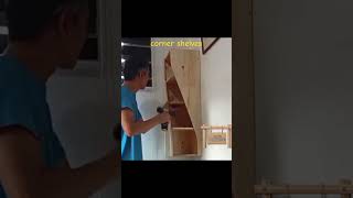 Corner shelves installation cornershelf woodworking interiordesign [upl. by Pavlish]