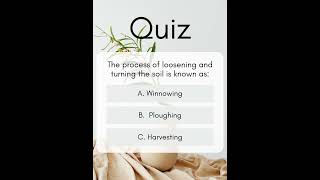 quotCrop production and management Quizquot Class8 Chapter1 [upl. by Craggy]