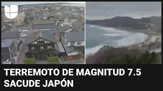 Alerta de tsunami en Japón tras potente terremoto en la costa noroeste del país [upl. by Ardella]