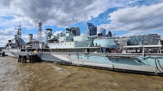 INSIDE TOUR HMS Belfast Imperial War Museum  4K HDR [upl. by Broeker]