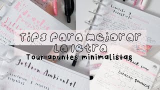 TIPS para MEJORAR la LETRA o CALIGRAFÍA tour apuntes minimalistas [upl. by Carlstrom289]