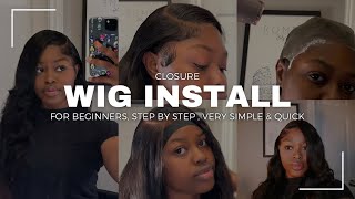 BEGINNER FRIENDLY DETAILED FLAT AND LAID 5X5 CLOSURE WIG INSTALL  SIDE PART WITH BABY HAIRS [upl. by Alexander]