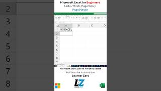 How to Change Page Margin in MS Excel  UrduHindi excel learning teacher shorts shortsfeed [upl. by Nader]