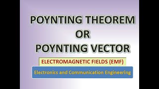 Poynting theorem or Poynting vector [upl. by Naujek]