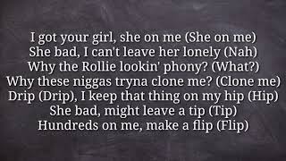 Yella Beezy  quotThats On Mequot Remix HQ Lyrics [upl. by Anirroc]