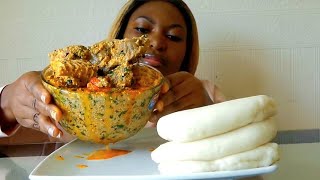 Asmr mukbang egusi soup with fufu [upl. by Wack]