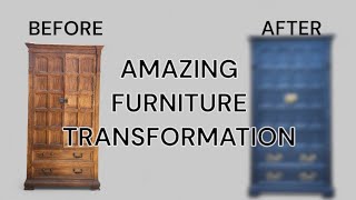 Transforming an Old Armoire DIY Painting Tutorial Step by Step [upl. by Lari]