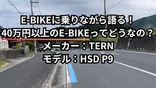 EBIKEに乗りながら語る！40万円以上のEBIKEってどうなの？メーカー：TERN モデル：HSD P9 [upl. by Auhsej]