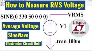 RMS and Average Voltage in LTSpice [upl. by Lin747]