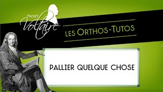 Pallier quelque chose  Les OrthosTutos du Projet Voltaire [upl. by Albright]