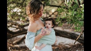 How To Use a Ring Sling  Front Carry  for newborns up to toddlers [upl. by Epuladaug]