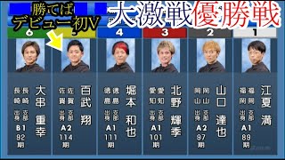 【丸亀競艇優勝戦】①江夏満②山口達也③北野輝季④堀本和也⑤百武翔⑥大串重幸 [upl. by Lathrope]