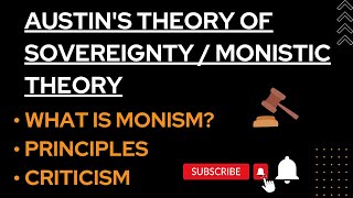 Austins theory of sovereignty  Monistic theory  Principles and Criticism  Simplify Law [upl. by Blaze646]