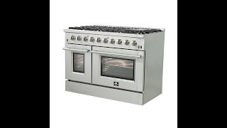 FFSGS624448  48″ Galiano FORNO Gas Range ALTA QUALITA ProStyle Gas 8 Italian Burners 107000 BTU [upl. by Ellesij810]