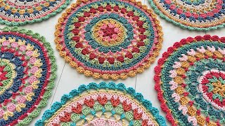 Easy Crochet Doily Tutorial  Granny Circle Along [upl. by Aspasia249]