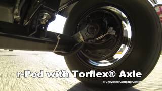 Forest River rPod Travel Trailer Demonstration with the Dexter Torflex© Torsion Axle Advantage [upl. by Gnouhp943]