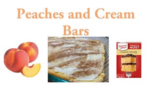 Peaches and Cream Bars 🍑 [upl. by Ahsahtan]