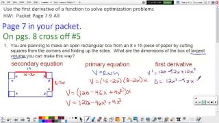 Optimization Problems Day 2 [upl. by Oznola]