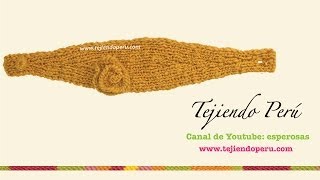 Diadema o vincha tejida en dos agujas o palitos Parte 2 [upl. by Lyndes]