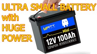 ULTRA POWER in SMALL SIZE  MINI 12v 1280wh 100ah LiFePO4 WattCycle Battery Review wisebuyreviews [upl. by Notffilc]