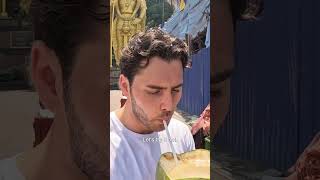 Luke Damant tries 150 chilled coconut in Malaysia 🇲🇾 shorts [upl. by Gilead468]