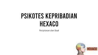 Materi dan Soal Psikotes HEXACO [upl. by Mead]