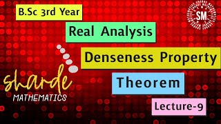 Denseness Property Of Real Nummber  Theorem  Real Analysis Lec 9 [upl. by Osyth]