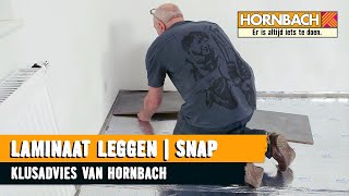 Laminaat leggen met HORNBACH Legsysteem Snap [upl. by Enitsud]