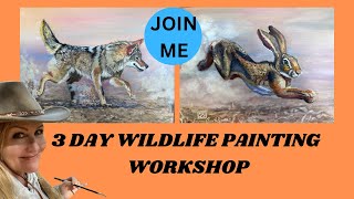 JOIN ME FOR MY 3 DAY WILDLIFE PAINTING WORKSHOPSuzanne Barrett Justis [upl. by Eceinwahs]