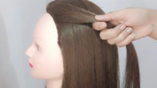 Wow  Very nice beautiful hairstyle for long hairHairstyle for ladiesHair style girl simple easy [upl. by Alliuqa]