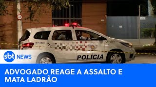 Advogado reage a assalto e mata ladrão na capital paulista  SBTNewsnaTV 070824 [upl. by Meehsar350]