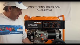 Generac GP8000E  Conversion video from gas to Propane amp Natural Gas [upl. by Adamson]