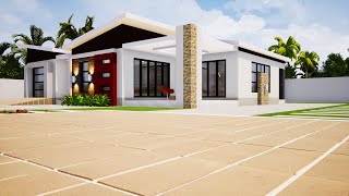 Simple house design  Skillion Roof house Design  15mx152m [upl. by Naletak68]