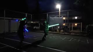 DCXblade Vs RaylanRyder bros lightsaber fight [upl. by Townshend]