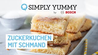 Rezept für Zuckerkuchen mit Schmand vom Blech 😍  SIMPLY YUMMY Rezepte [upl. by Hara270]