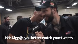 Nate Diaz Slaps Full Send Reporter What was said [upl. by Dlorah]