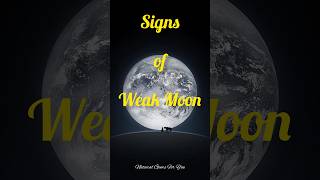 Vedic Astrology  Signs of WeakDebilitated Moon 🌙 shortsfeed astro astrologia [upl. by Gilemette]