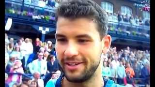 2014 Queens Club Grigor Dimitrov vs Feliciano Lopez aftermatch interview [upl. by Koslo]