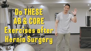 HOW TO STRENGTHEN and REHAB your ABS and CORE after HERNIA SURGERY [upl. by Odlopoel]