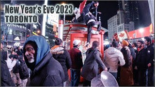 New Year’s Eve 2023  ruckus at Dundas Sq  Toronto [upl. by Ibor]