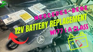 MERCEDES A250 l W177 BATTERY REMOVAL amp REPLACEMENT l FULL PROCEDURE l DIY [upl. by Etolas17]