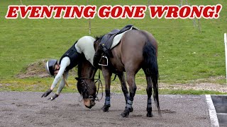 EVENTING GONE WRONG FIRST FALL ON ROLO CAPTURED [upl. by Suirauqed]