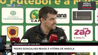 PEDRO GONÇALVES FALA SOBRE LESÃO DE GELSON DALA E A VITÓRIA DA ANGOLA vs NÍGER  Apuramento do Can [upl. by Oraneg]