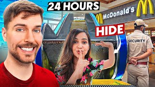 MR BEAST Challenged us to SURVIVE in MCDonalds for 24 Hours😱 [upl. by Ninaj]