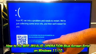 How to Fix WFPINVALIDOPERATION Blue Screen Error on Windows 1110 StepbyStep [upl. by Crystal]