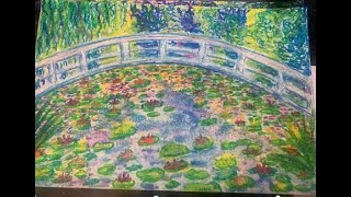 Monet’s Lily Pond Art Lesson with Oil Pastels and Watercolor Paints [upl. by Woods]