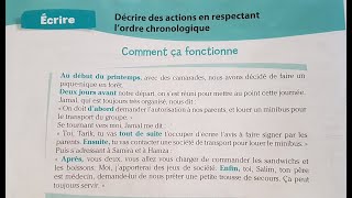 Unité 4 Production écrite  Décrire les actions en respectant lordre chronologique page 50 [upl. by Lokin25]