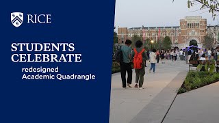 ‘A destination’ Rice students embrace redesigned quad as new campus hub [upl. by Bouton118]